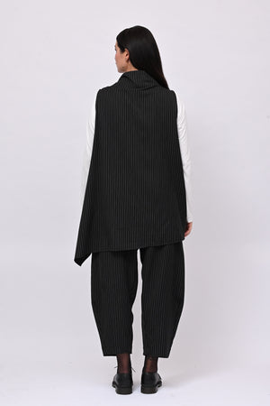 Gilet gessato punte - Nero