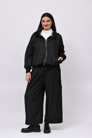 Completo spigato zip - Nero