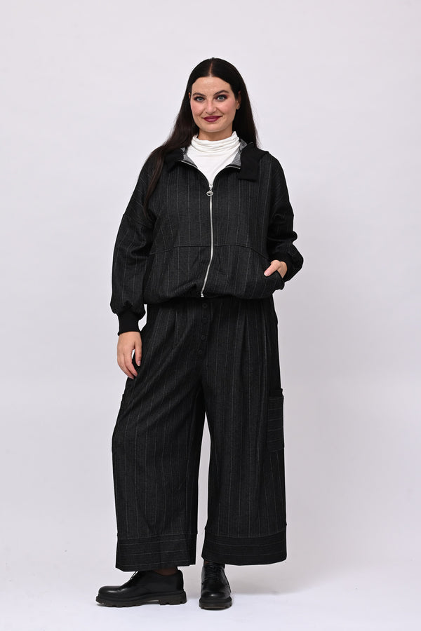 Completo spigato zip - Nero