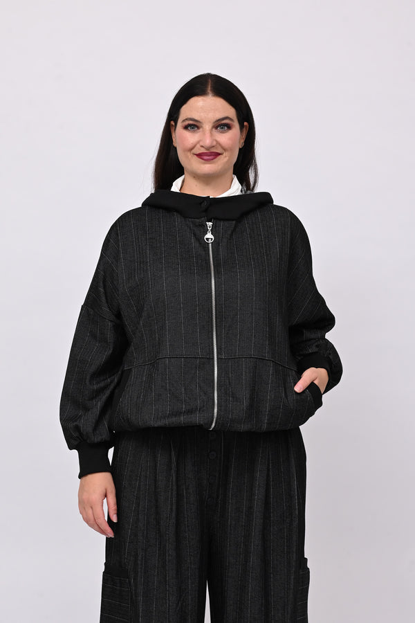 Completo spigato zip - Nero