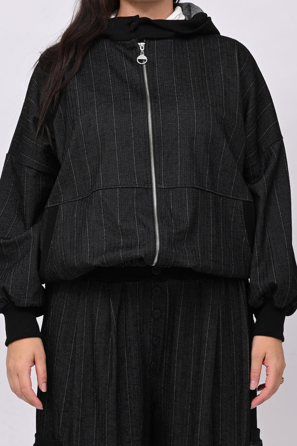 Completo spigato zip - Nero