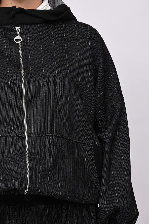 Completo spigato zip - Nero