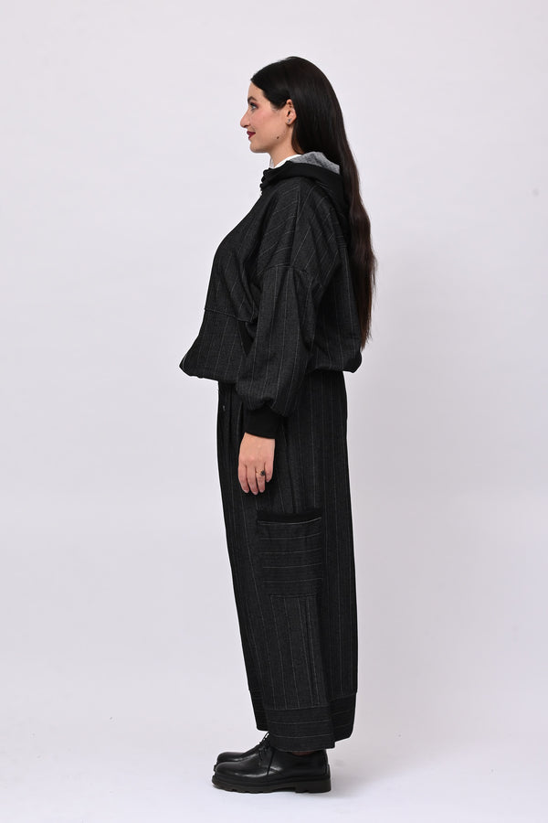 Completo spigato zip - Nero