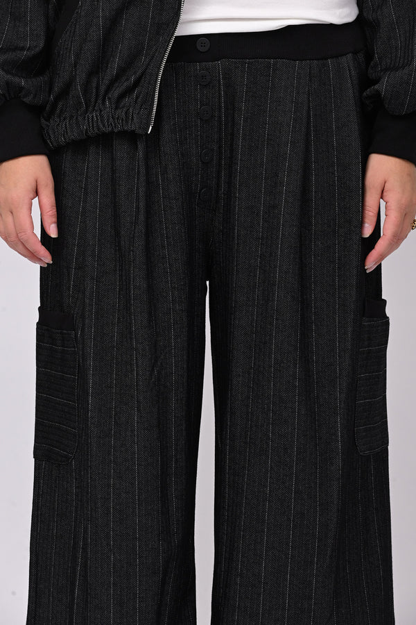 Completo spigato zip - Nero