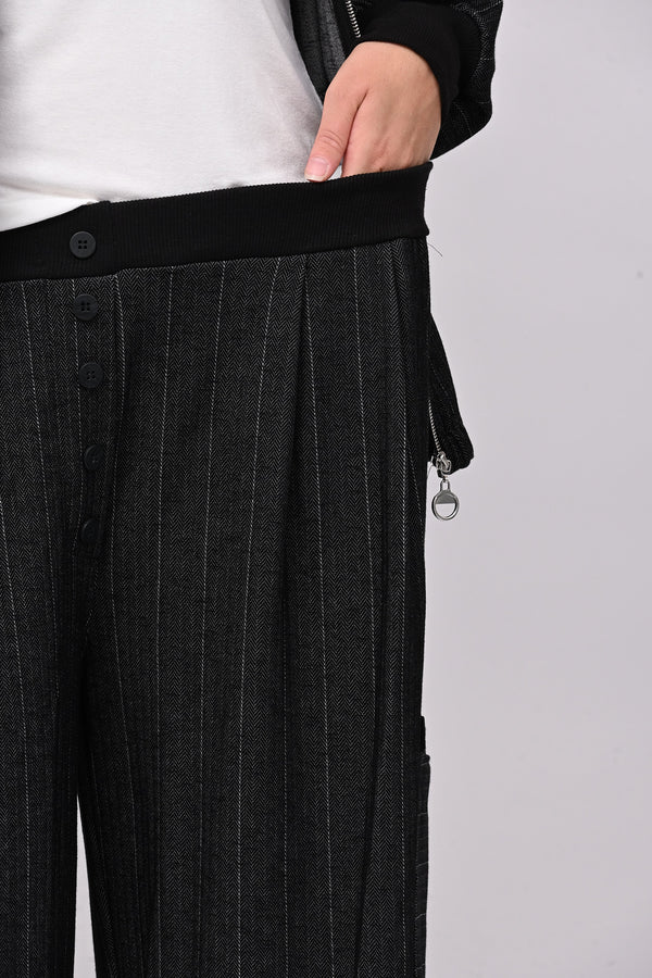 Completo spigato zip - Nero