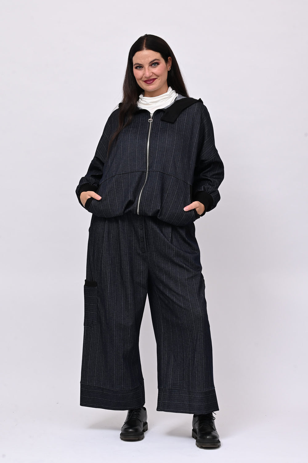Completo spigato zip - Blu