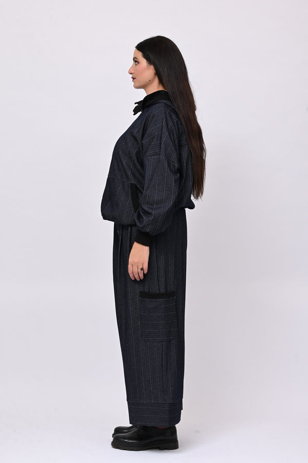 Completo spigato zip - Blu