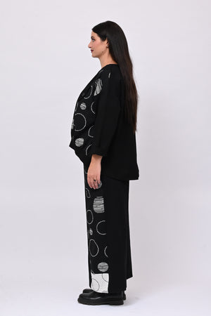 Gaucho inserti bolle - Nero