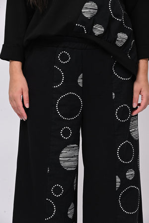 Gaucho inserti bolle - Nero
