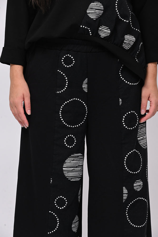 Gaucho inserti bolle - Nero