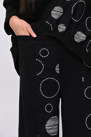 Gaucho inserti bolle - Nero