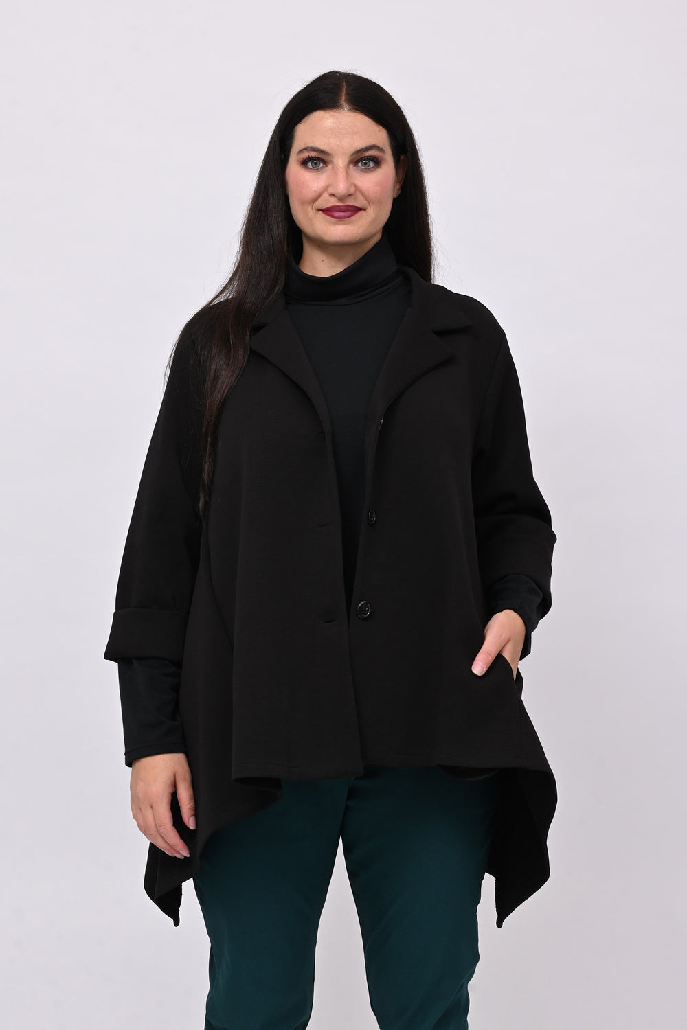 Giacca neoprene punte - Nero