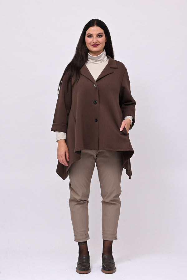 Giacca neoprene punte - Moro
