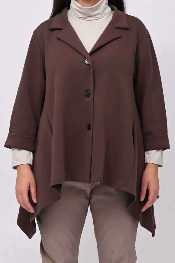 Giacca neoprene punte - Moro
