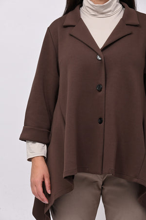 Giacca neoprene punte - Moro