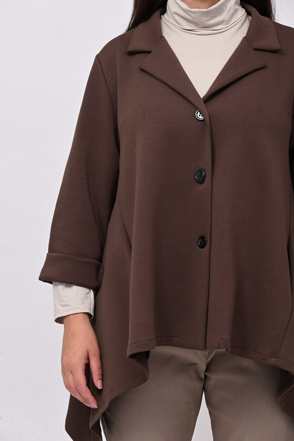 Giacca neoprene punte - Moro