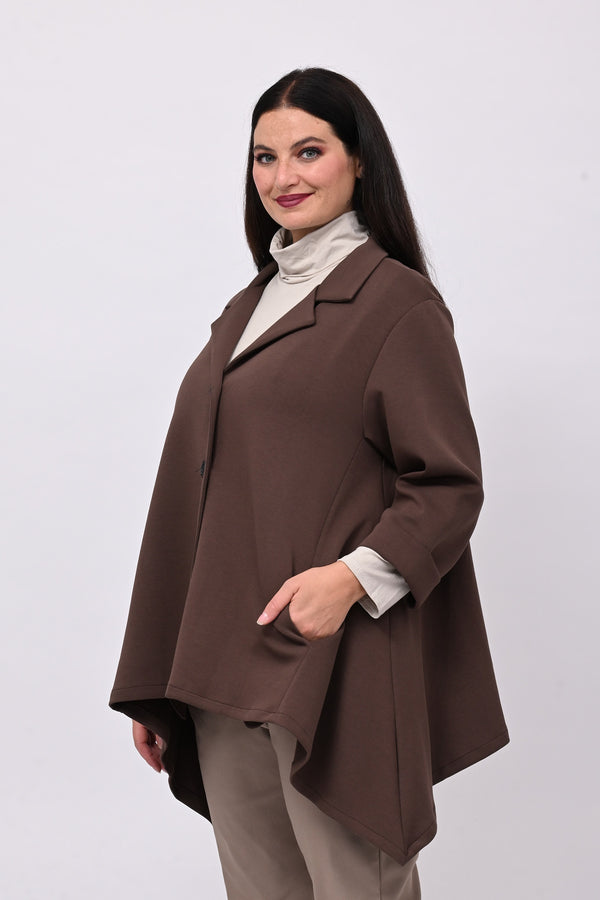 Giacca neoprene punte - Moro