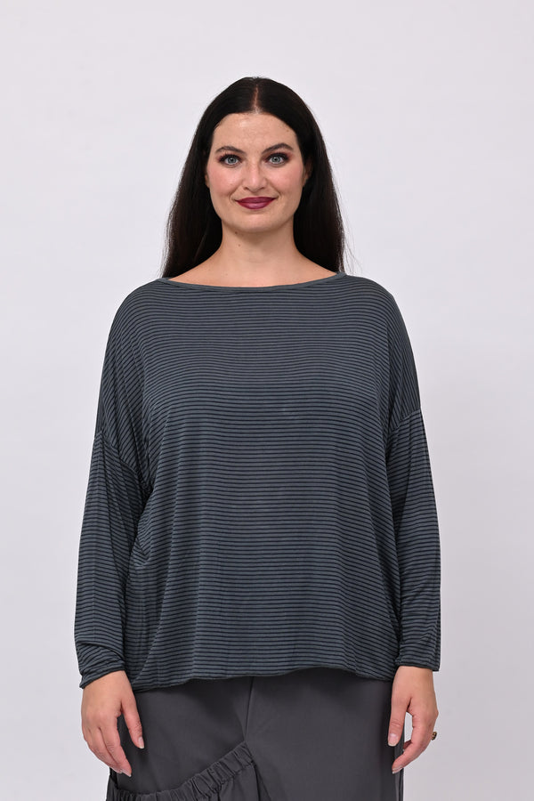 Maglia scatoletta righe - JEANS