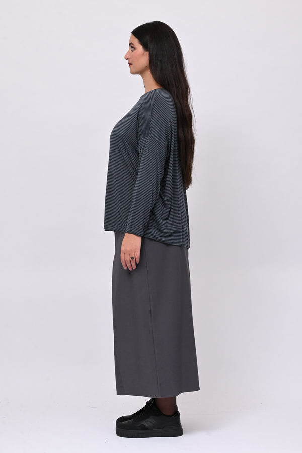 Maglia scatoletta righe - JEANS
