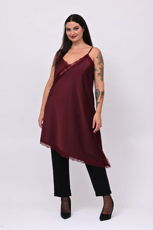 Maxi top raso - Vino
