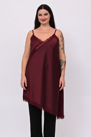 Maxi top raso - Vino