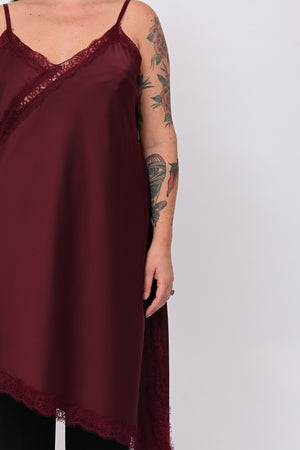 Maxi top raso - Vino