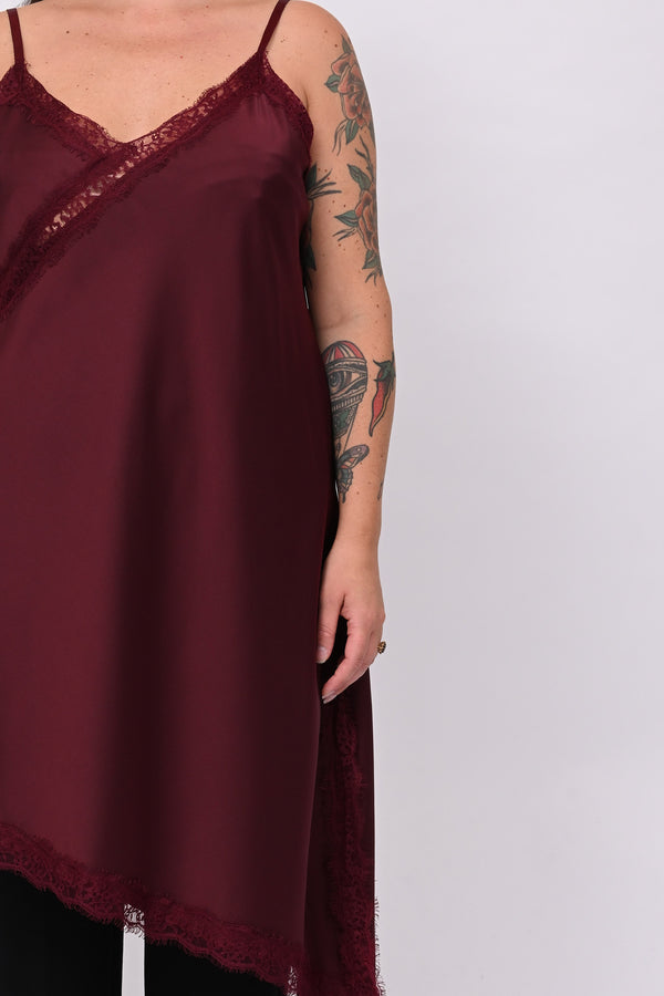 Maxi top raso - Vino
