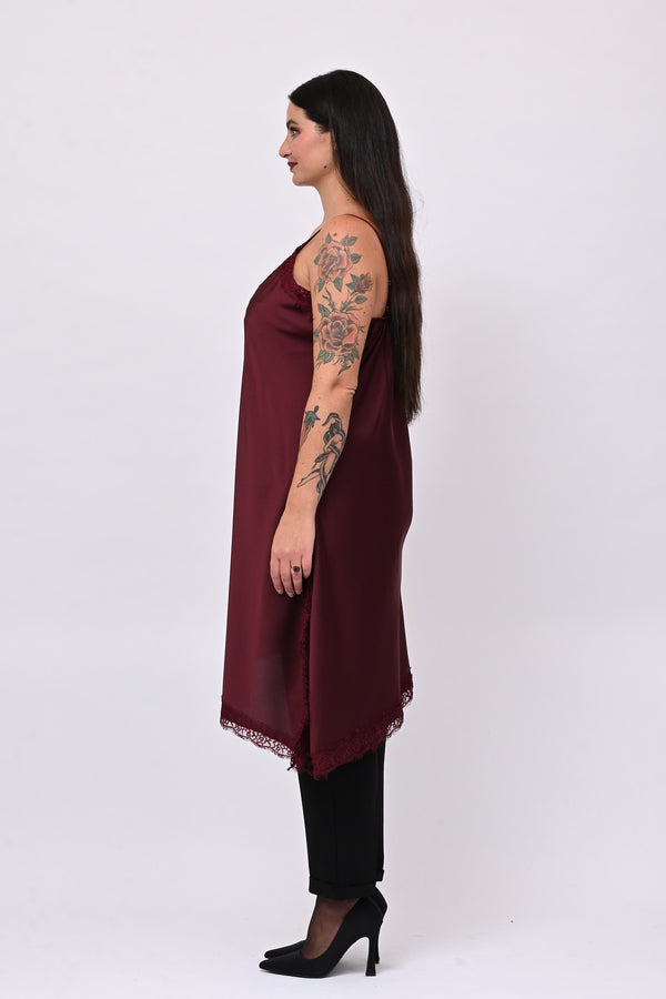 Maxi top raso - Vino