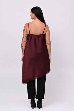 Maxi top raso - Vino
