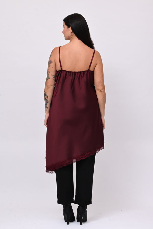 Maxi top raso - Vino