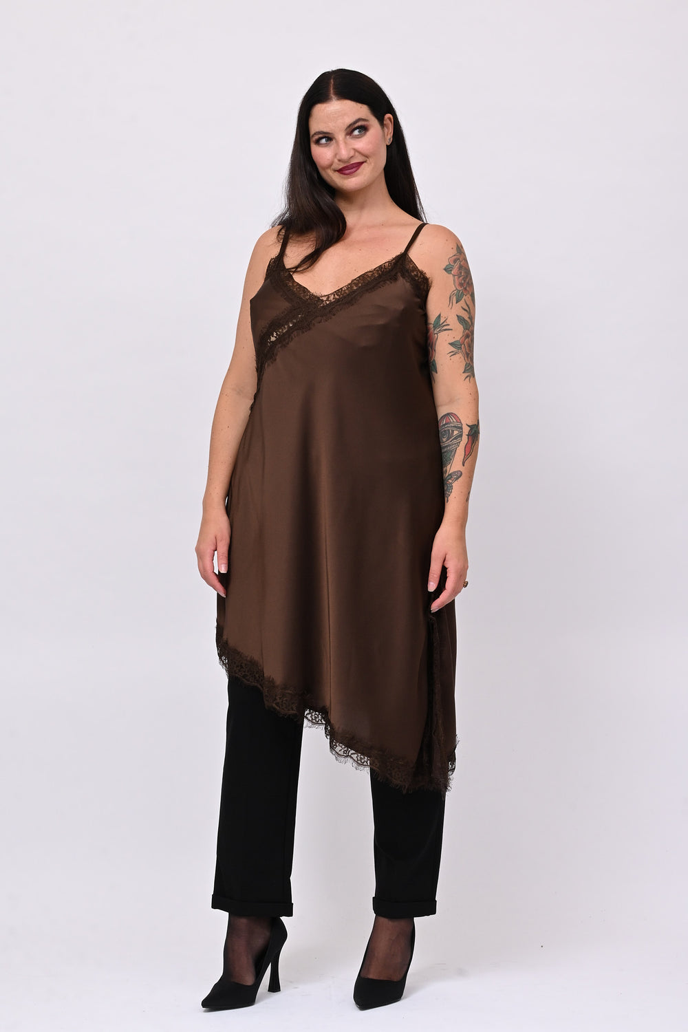 Maxi top raso - Moro