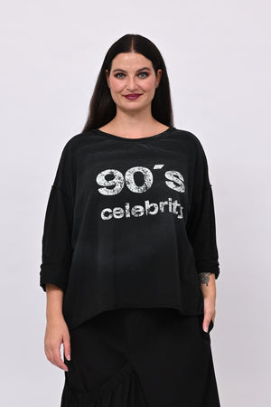 Felpa garzata 90's - Nero