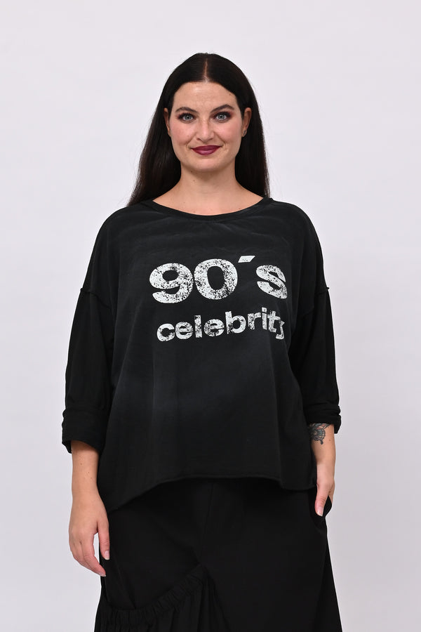 Felpa garzata 90's - Nero