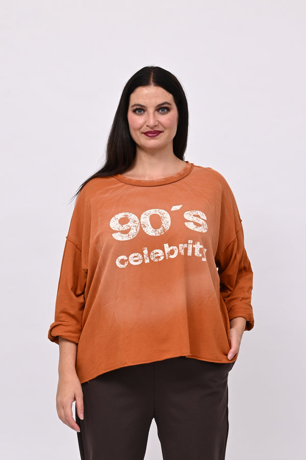 Felpa garzata 90's - Zucca