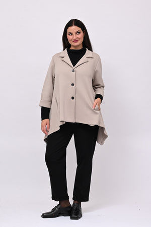 Neoprene spikes jacket - HAZELNUT