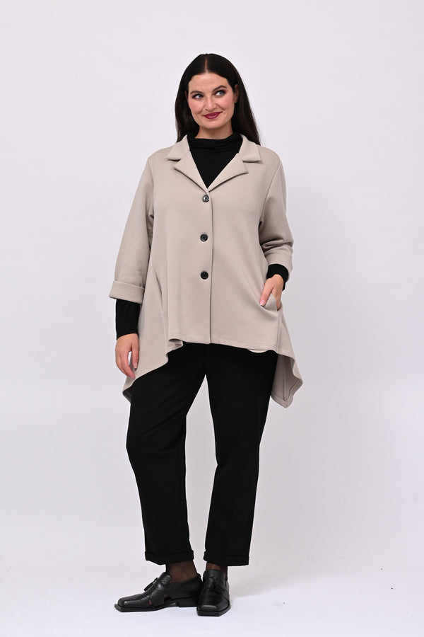Neoprene spikes jacket - HAZELNUT