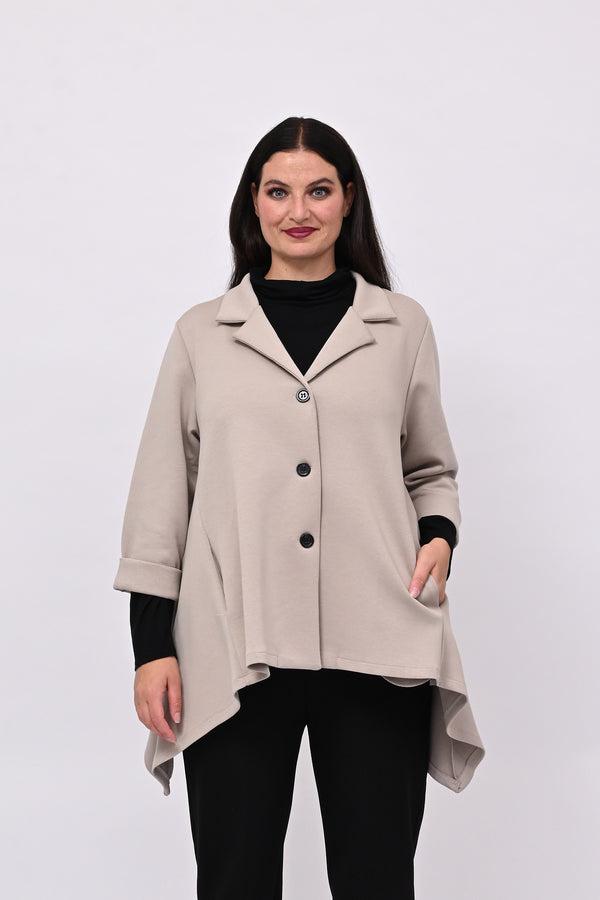 Neoprene spikes jacket - HAZELNUT