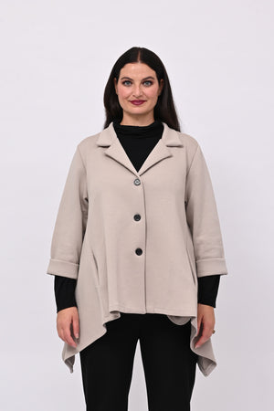 Neoprene spikes jacket - HAZELNUT