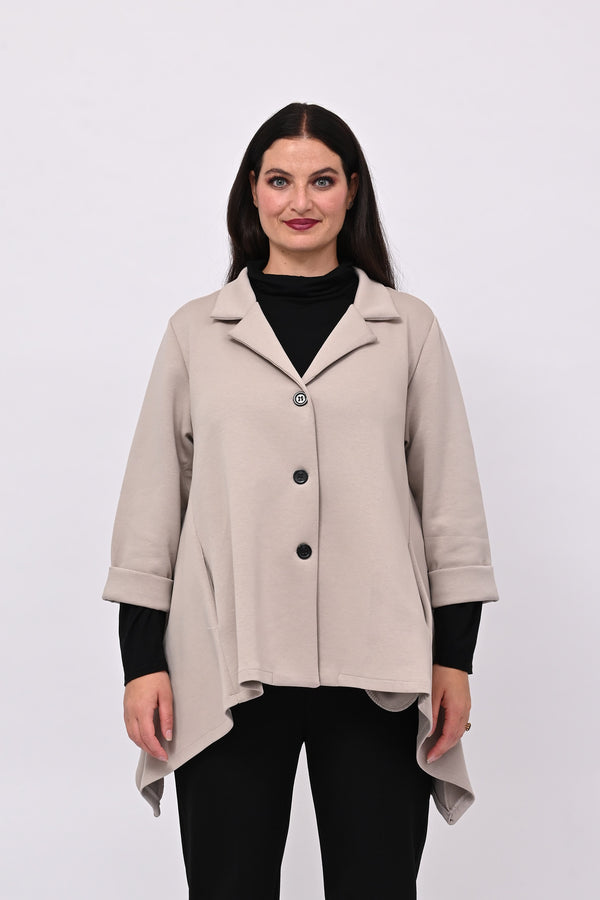 Neoprene spikes jacket - HAZELNUT