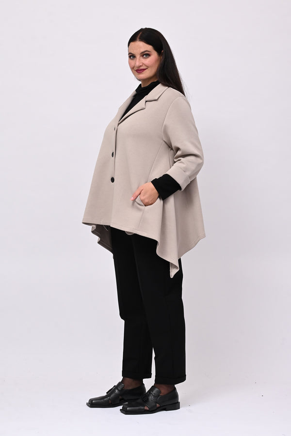 Neoprene spikes jacket - HAZELNUT