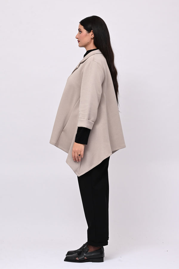 Neoprene spikes jacket - HAZELNUT