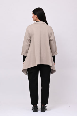 Neoprene spikes jacket - HAZELNUT