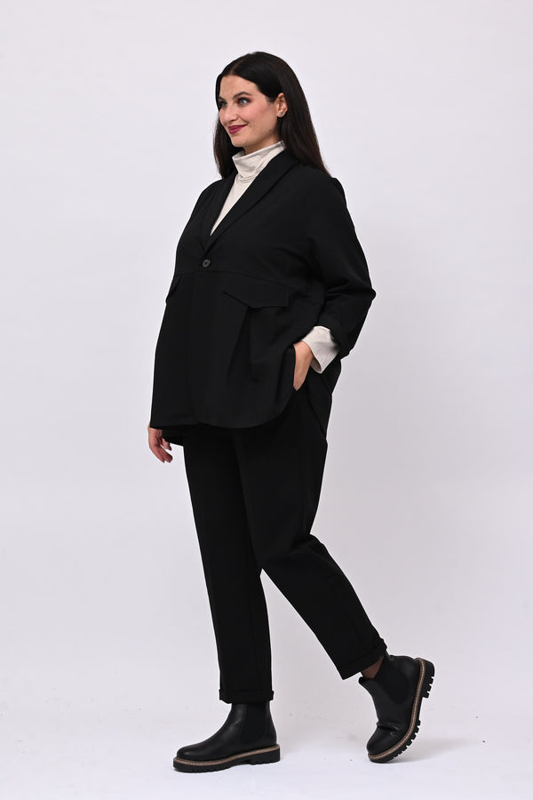 Giacca gabardine pinces - Nero