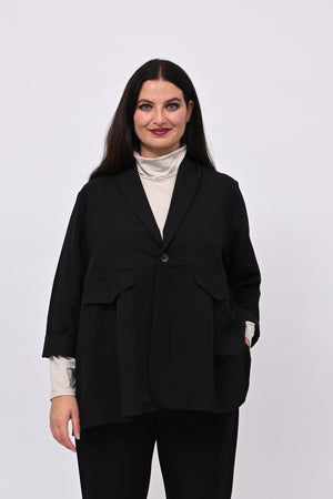 Giacca gabardine pinces - Nero