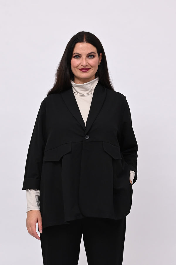 Giacca gabardine pinces - Nero