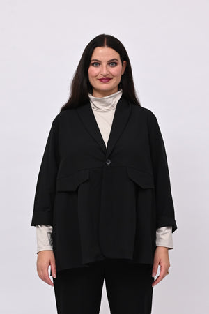 Giacca gabardine pinces - Nero