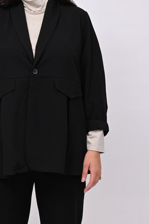 Giacca gabardine pinces - Nero
