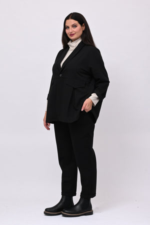 Giacca gabardine pinces - Nero
