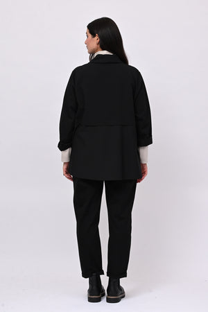 Giacca gabardine pinces - Nero