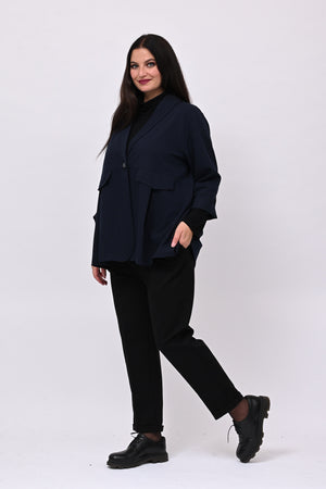 Giacca gabardine pinces - Blu